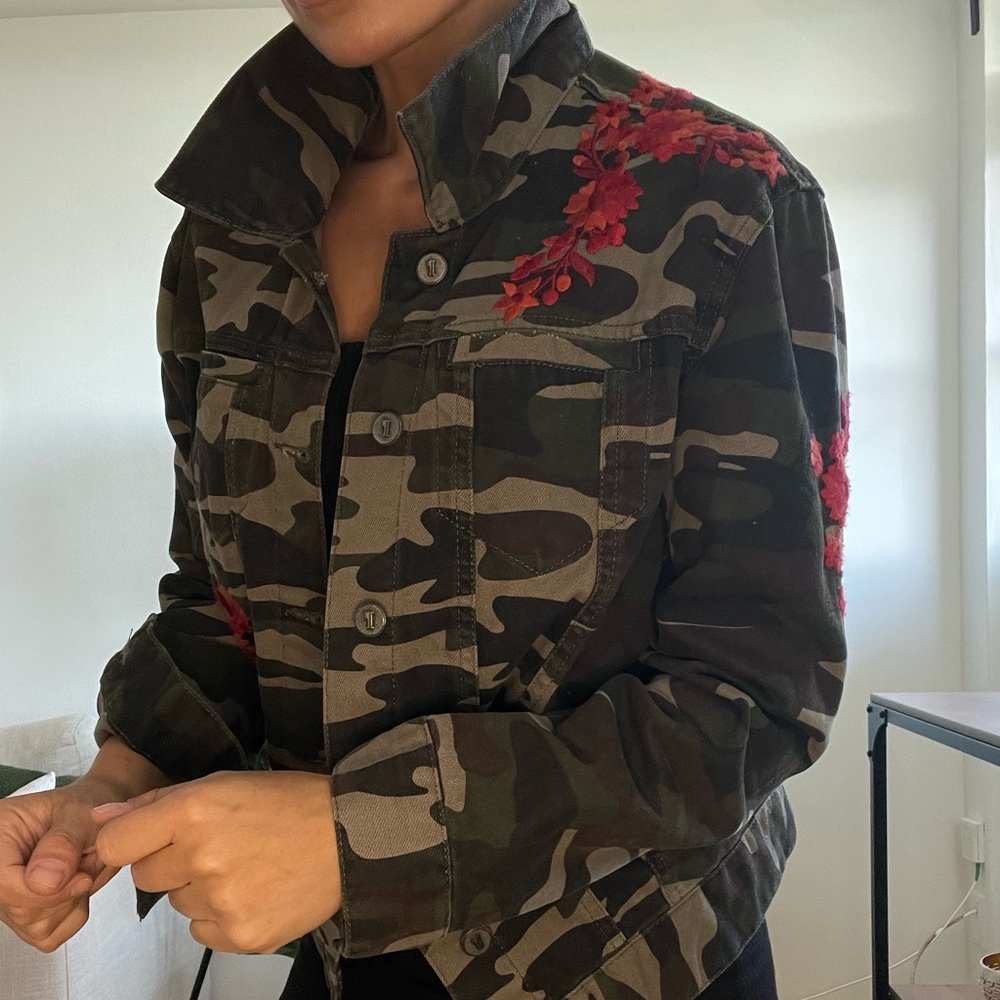 Pilots and the Letter Press army green jean jacket